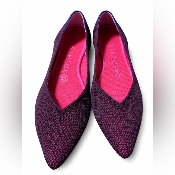🎉HP🎉EUC-Rothy's- Women- The Point in retired berry lattice color. Size 7 - Picture 11 of 11
